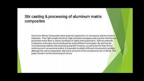 PREPARATION OF COMPOSITE MATERIALS USING STIR CASTING PROCESS