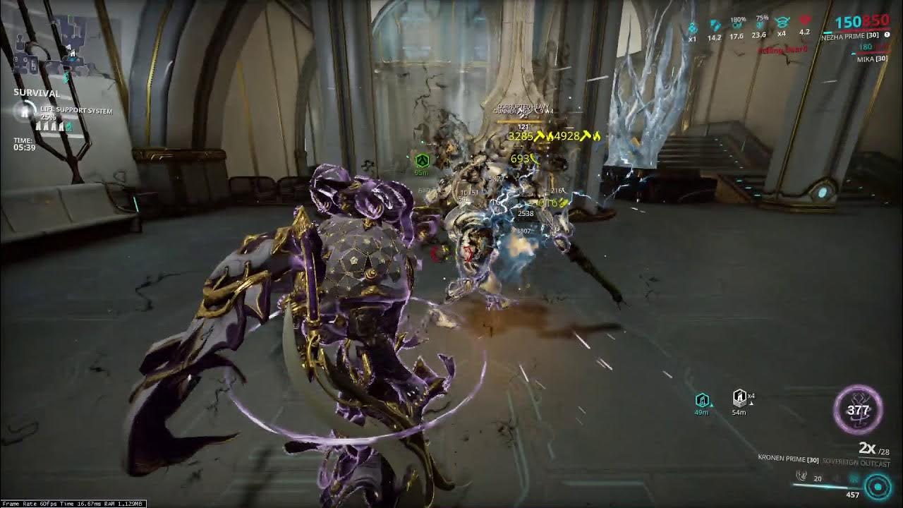 Warframe: Kronen Prime | Nezha Prime Warcry | Helminth Build - YouTube