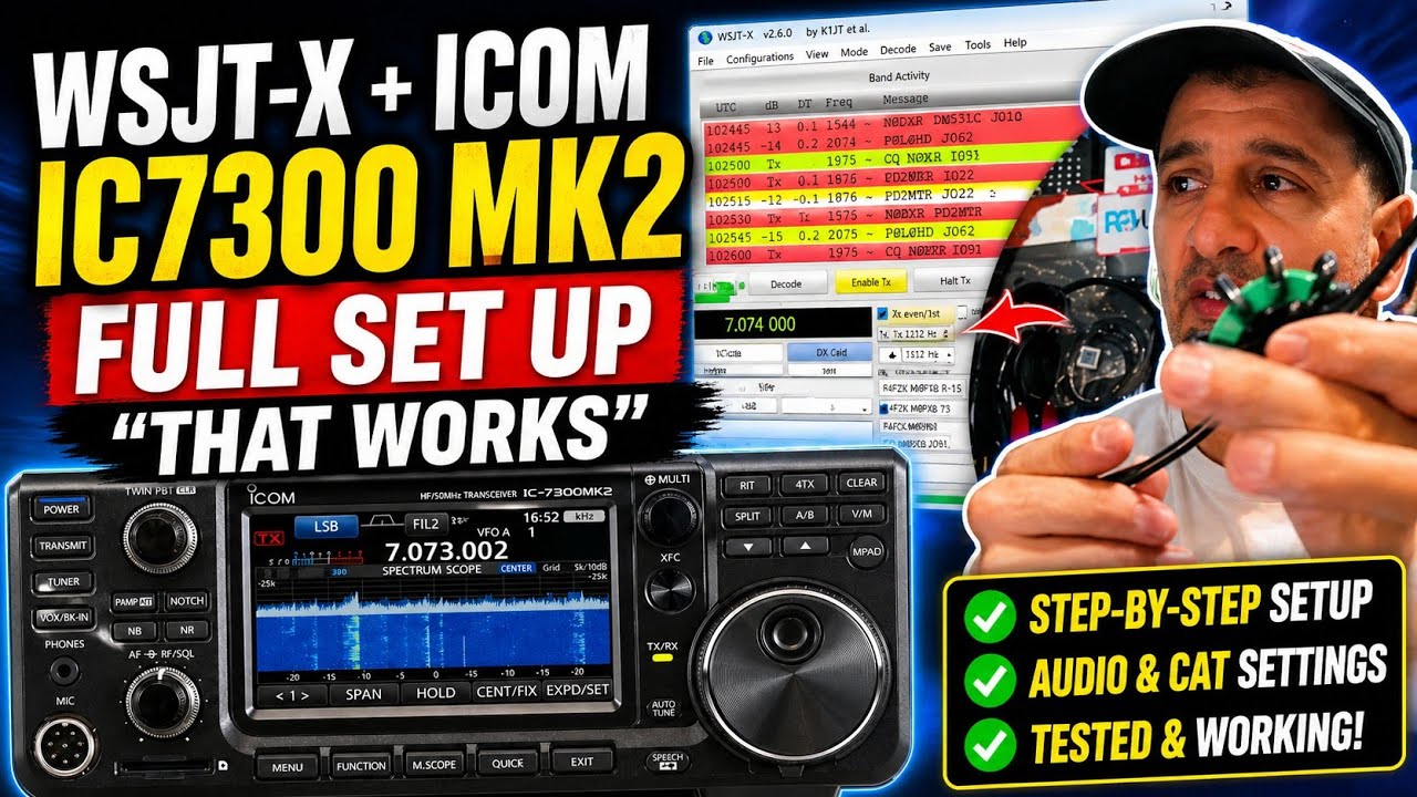 WSJTX- ICOM IC7300 MK2 Full Set Up (