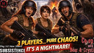 Day 15 TRIPLE CHAOS in Subsistence 😱 | 3 Players… WORSE Survival?! | Subsistence Alpha 67