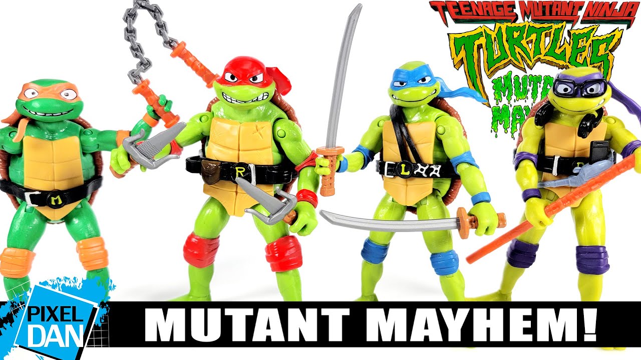 Teenage Mutant Ninja Turtles: Mutant Mayhem Basic Figure Mutant 4-Pack  Bundle by Playmates Toys