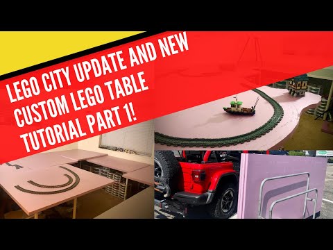Lego City update and new custom table design and tutorial part 1 ! Trains, boats and lighthouses.