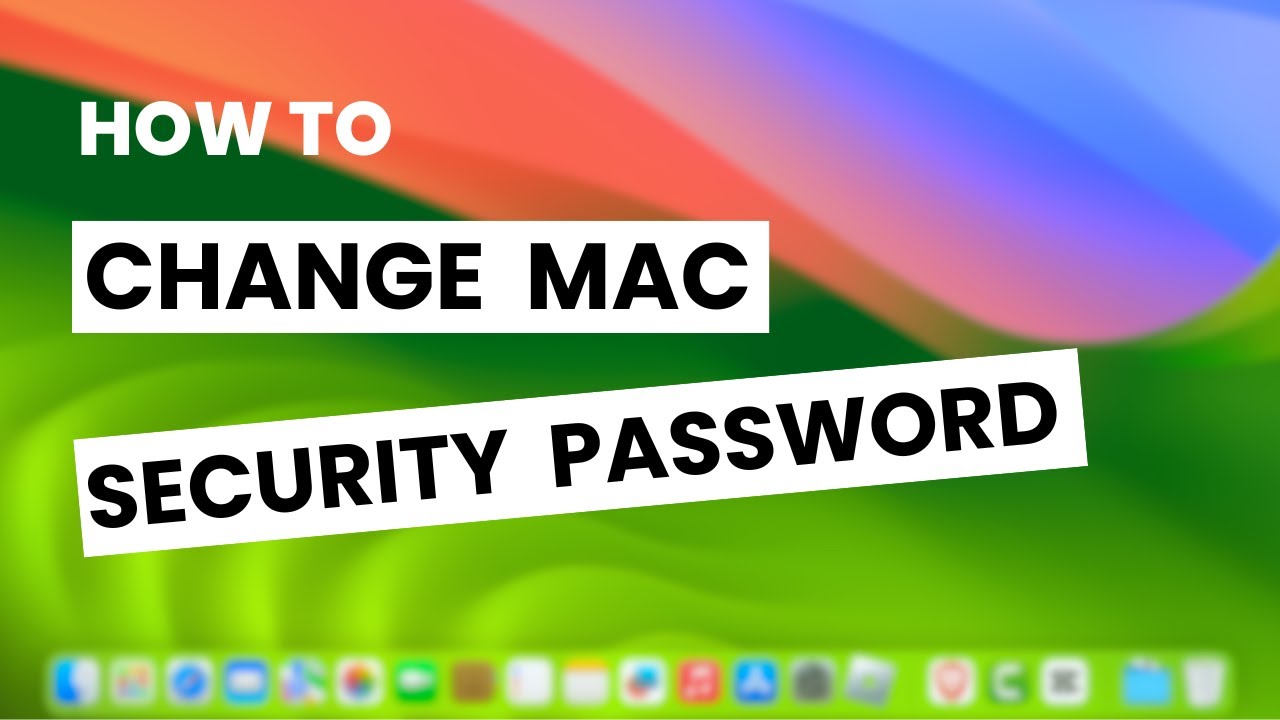 How To Change Your Security Password on Mac OS - YouTube