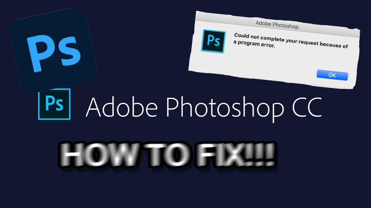 how to fix this Photoshop issue! (2020 WORKS)