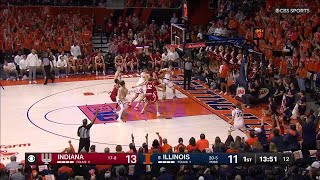 Jake Davis HITS the Corner Triple vs. Indiana | Illinois Basketball