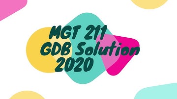 MGT211 GDB 1 Solution 2020 ll VU Leo