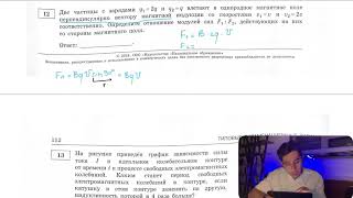 Две частицы с зарядами q1 = 2q и q2 = q влетают в однородное магнитное поле перпендикулярно - №