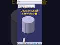 Counter Sunk Hole in CATIA V5 Explained Easily #catiav5 #cad #learncad