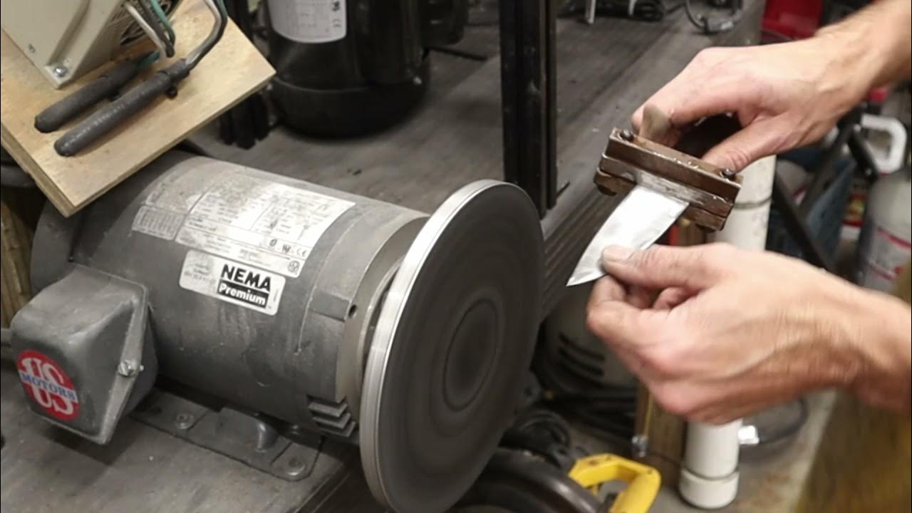 Disc Sanding knives knife making YouTube