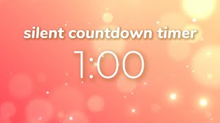 1 minute silent timer ♡ orange bokeh aesthetic short countdown timer