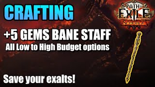 How To Craft:  5 Gems Bane Occultist Staff | Path of Exile 3.16 Scourge