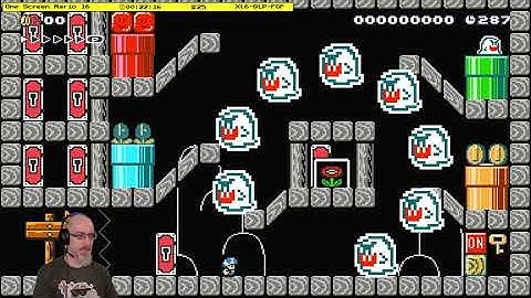 One Screen Mario 16 by Heppoko / XL6-QLP-FGF / Mario Maker 2 Puzzle solution