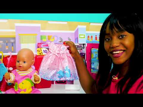 Baby Doll Goes for a Walk | Rainy Day Outfit and Care Play