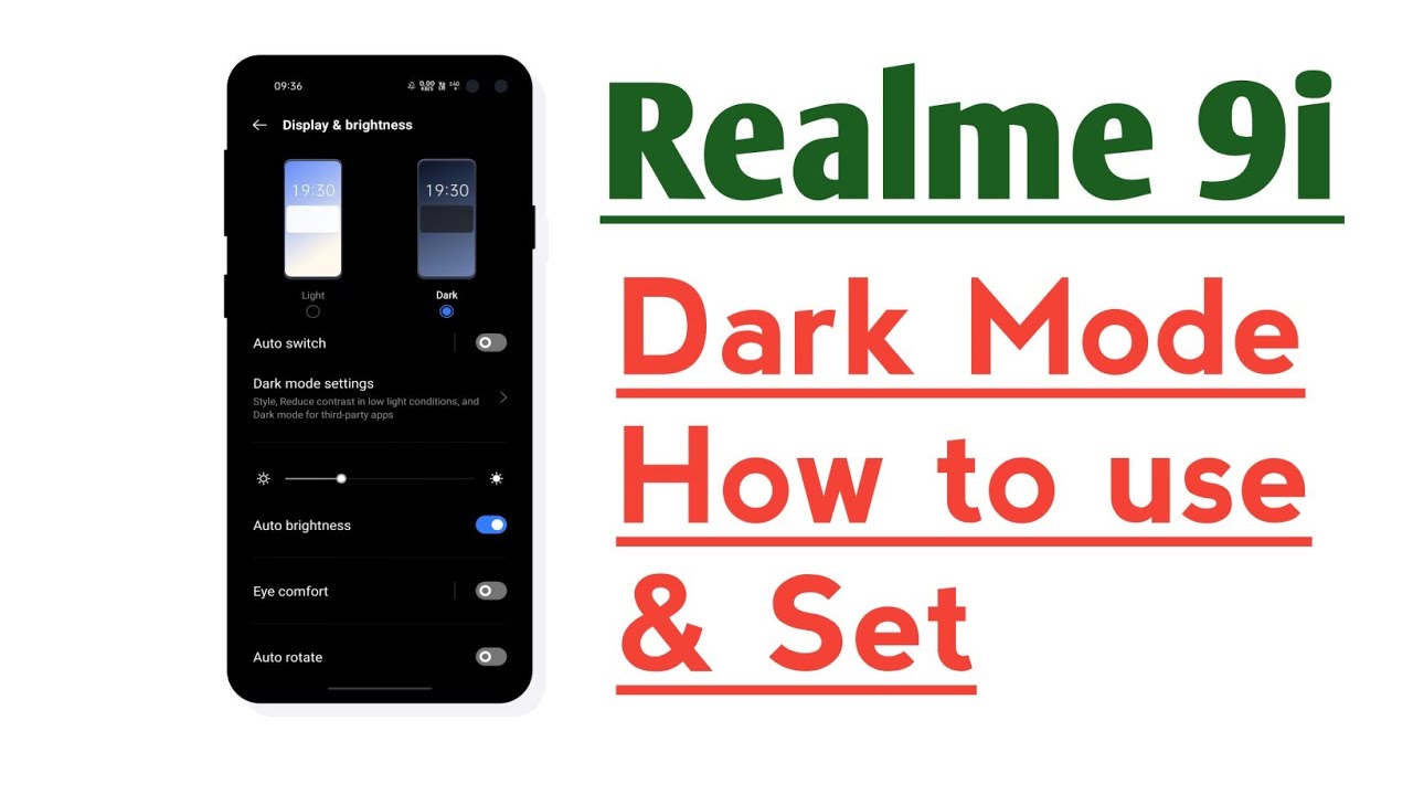 Realme 9i Dark Mode How to use & set