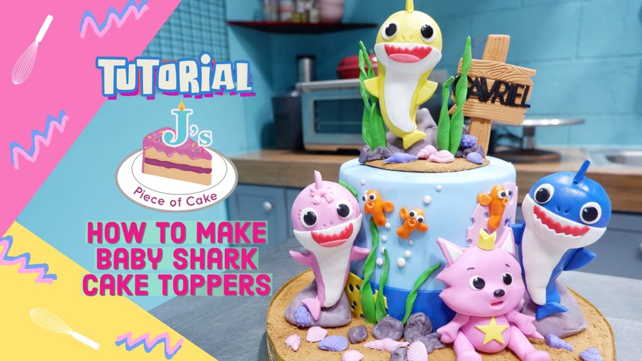 How To Make Baby Shark Doo Doo Doo Cake Toppers Youtube