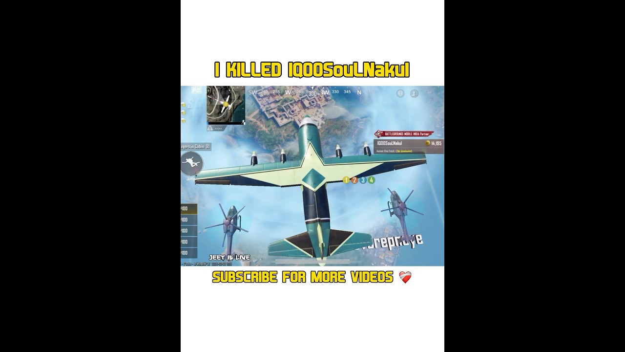 I KILLED @SouLNakuL     / BGMI NEW UPDATE CLUTCH / #jeetislive #bgmi #clutch #shorts