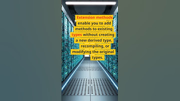 What is an Extension Method in CSharp? C# DotNet Interview Question 53 of 100: