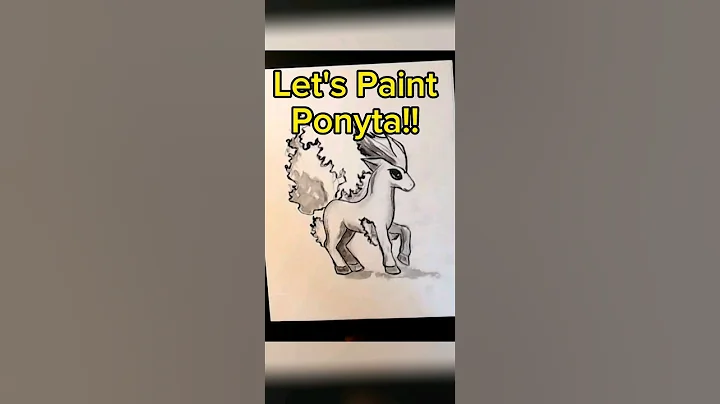 Let's paint ponyta🤩 paint em all challenge! #timelapse #art #pokemon #shorts