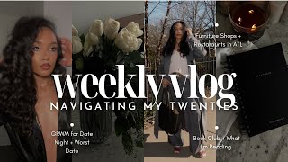 ATL VLOG: Dating in ATL, Furniture Shopping, GRWM for Date Night, Trying a New Restaurant, Book Club