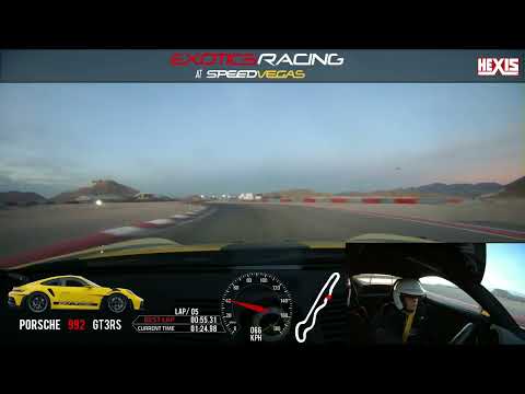 Driving a Porsche 992 GT3 RS Exotics Racing School in Las Vegas