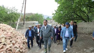 Ахмадзода проверил восстановление домов на границе с Кыргызстаном