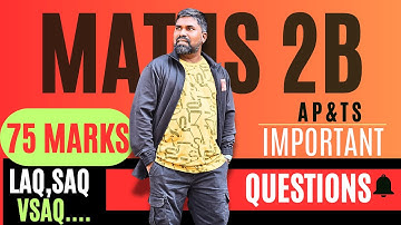 Maths 2B All important questions ipe 2025,Maths 2B Gun shot questions,Maths 2B laqs,saqs#PRASAD SIR