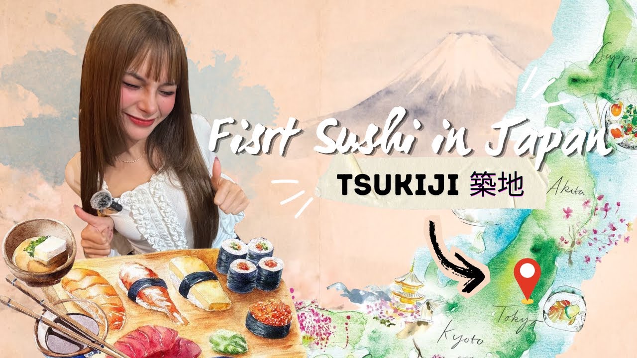 First Time Eating Sushi and Sashimi in Japan (Tsukiji Market!) 🍣 - YouTube
