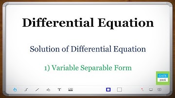 Differential Equations (GATE): Variable Separable Form l Solution of Differential Equation