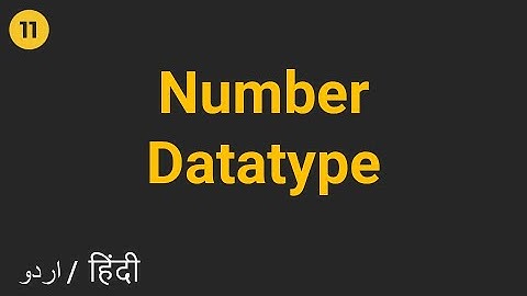Number Datatype in Javascript