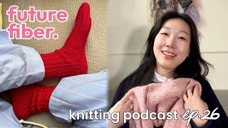 test knitting Cognac Cardigan, finishing winter knitting | ep 26 | future fiber knitting podcast screenshot 5