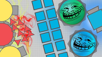 NEW INVISIBLE LANDMINE TROLLING! Diep.io New Class Smasher Invisible Landmine Trolling