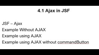 Unit 4-4.1 Ajax in JSF -Demo