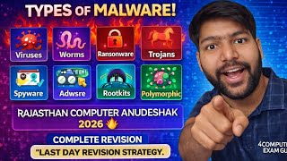अगर Malware miss किया तो Exam में नुकसान 😱 Complete Cyber Security Revision #basiccomputer #malware