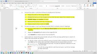 Excel 365/2021 Capstone Module 1 -3 Project 3a Create Formulas with Functions