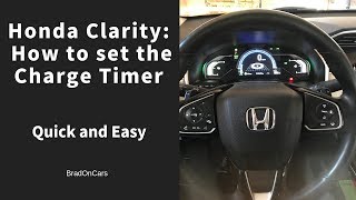 2018 Honda Clarity:  How to set the charge timer for a specific time