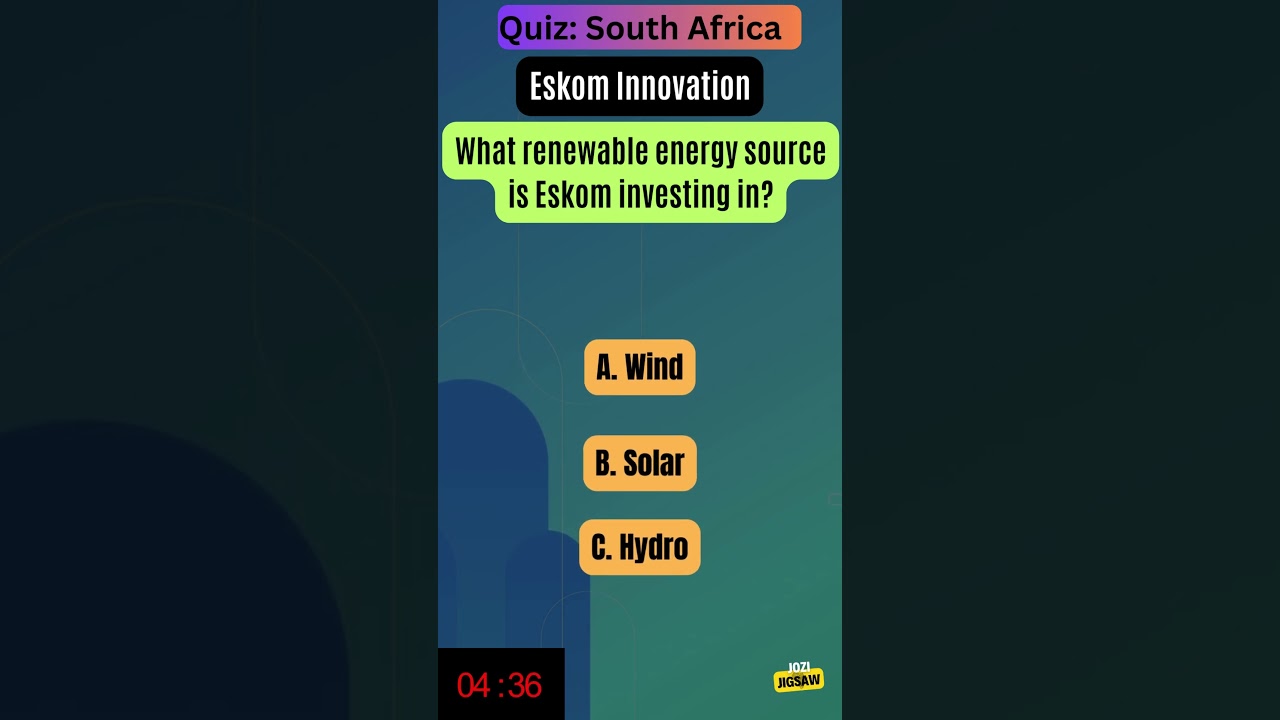 Quiz: Test Your Knowledge on South Africa’s Electricity Utility - Eskom! ⚡🇿🇦