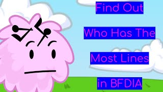 Battle For Dream Island Again - Who Has The Most Lines