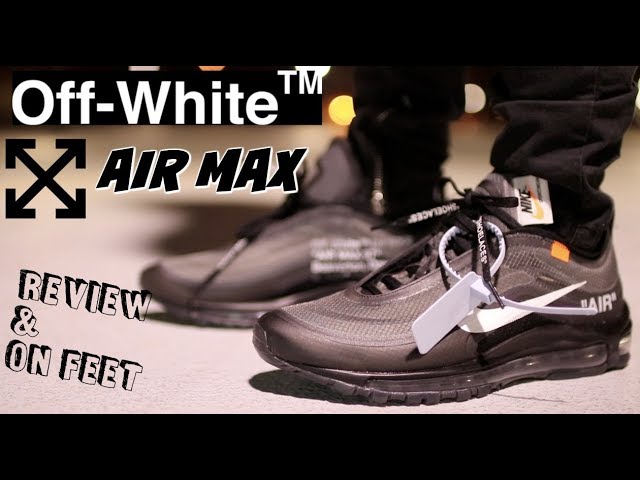 air max 97 off white black on feet