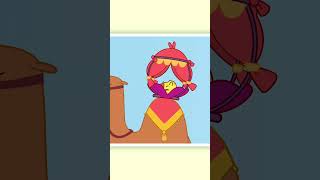 Molang And Piu Piu On A Camel Ride