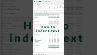how to indent Text #excel #shortfeed #autotradingsoftware #youtubeshorts