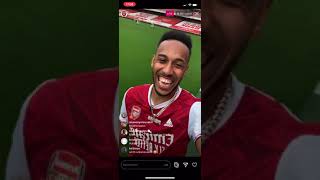 Aubameyang signed for Arsenal \/\/ Instagram live! (Full video)