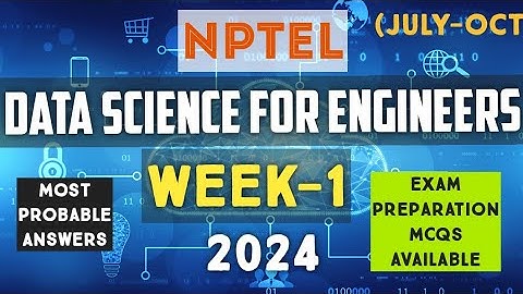 Data Science for Engineers || NPTEL Week 1 answers 2024 || July-Oct|| #nptel #datascience #skumaredu