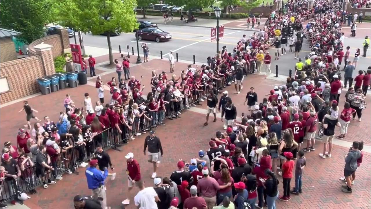 Gamecocks enter WilliamsBrice Stadium for the & Black Spring