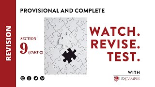 Patent Agent Exam - Revision - Section 9 - Provisional and Complete - Part 2