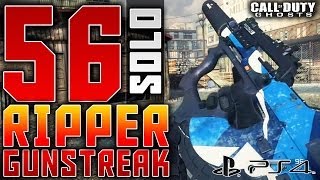 Famous COD: Ghosts - CRAZY "SOLO" 56 GUNSTREAK w/ "THE RIPPER"! - New Outro! (Double KEM Strike Equivalent) Wealth
