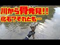 利根川水系で骨発見！！化石？それとも…