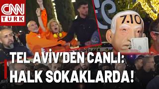 İsrail'de Netanyahu-Trump Protesto Edildi! İşte Tel Aviv'de Protesto Anları...