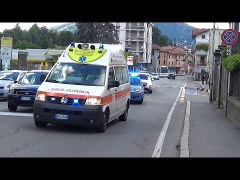 Ambulanza AREU + Polizia + Automedica  in emergenza [137] // Ambulance + Police + ALS Car.