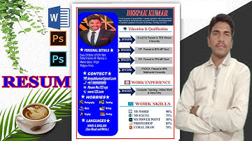 How to Design Professional Resume Format for Freshers in ms word with Photo