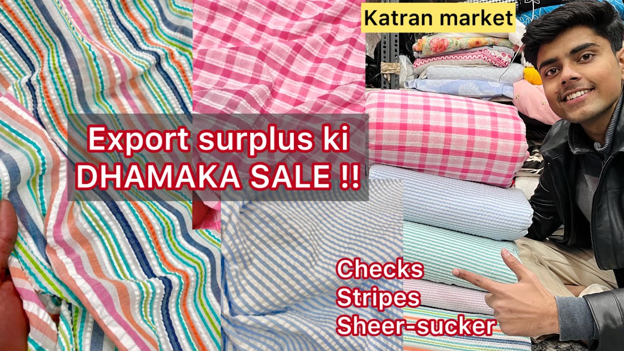 Instagram trending Export surplus fabric on sale 😍| seer-sucker | katran market Mangolpuri latest 